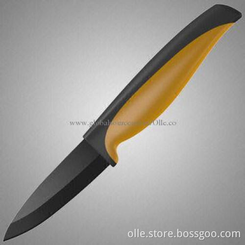 Two-color Handle 3-inch Ceramic Paring Knife